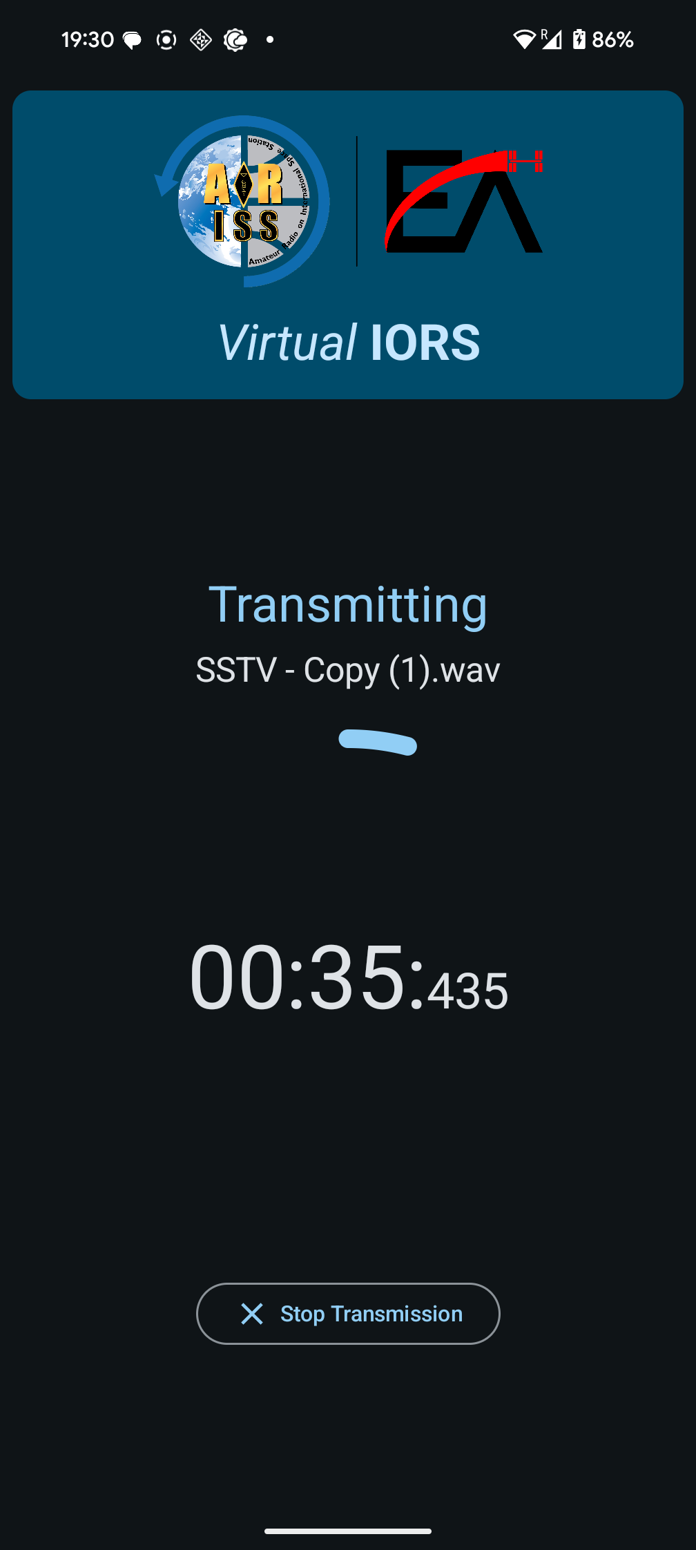 VirtualIORS active transmission screen